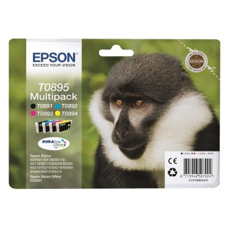 Epson T0895 Noir couleur Pack de 4 Cartouches d'encre d'origine pas cher - Livraison offerte