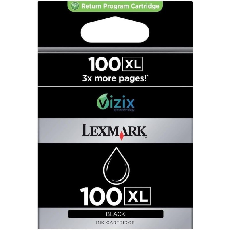 Lexmark 100XL Noir Cartouche authentique au meilleur prix - Livraison offerte