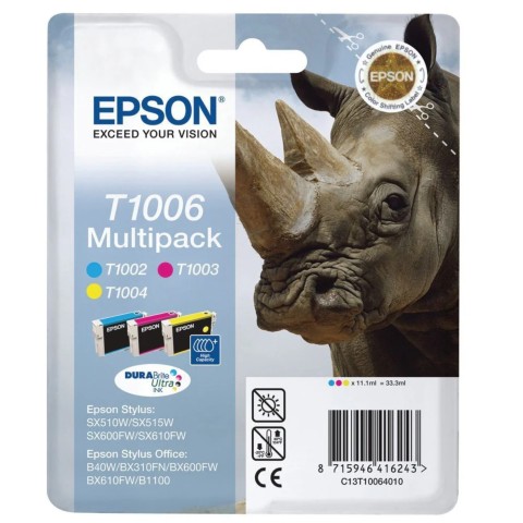 Epson T1006 Couleur Pack de 3 Cartouches d'encre d'origine