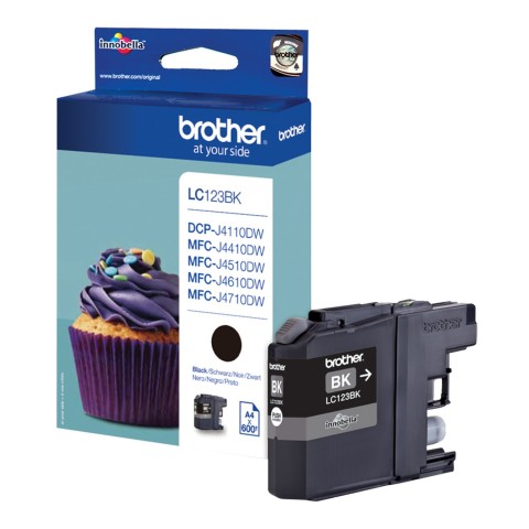 Brother LC123BK Noir Cartouche authentique au meilleur prix