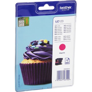 Brother LC123M Magenta Cartouche authentique au meilleur prix - Livraison offerte