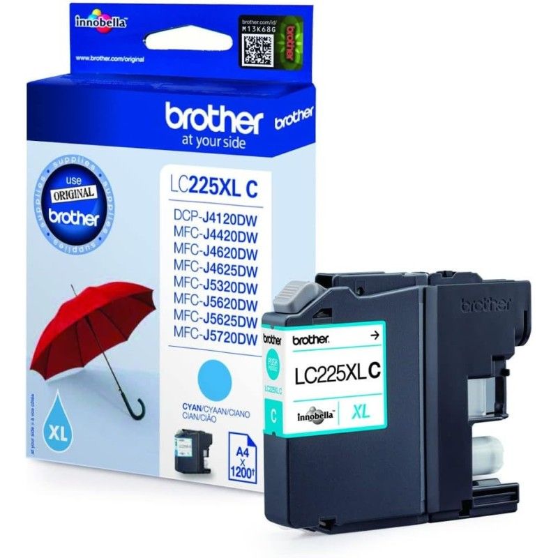 Brother LC225XL-C Cyan Cartouche authentique au meilleur prix - Livraison offerte