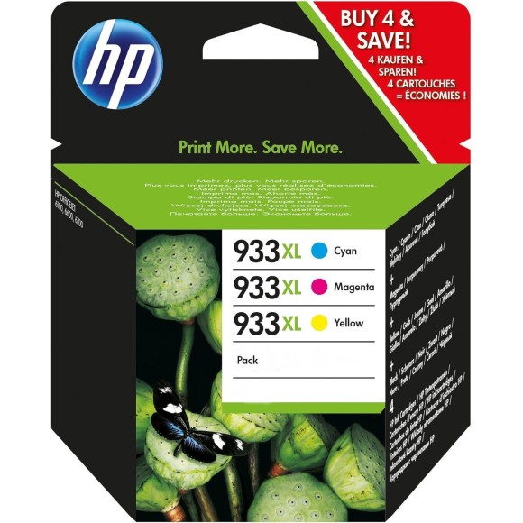 HP 933XL Noir couleur Pack de Cartouches originales
