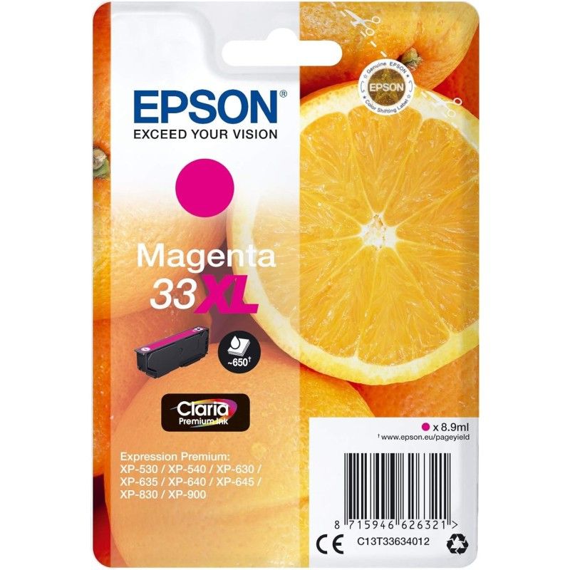 Epson 33XL Magenta Cartouche authentique pas chère  - Livraison offerte