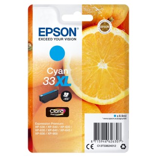 Epson 33XL Cyan Cartouche authentique au meilleur prix - Livraison offerte