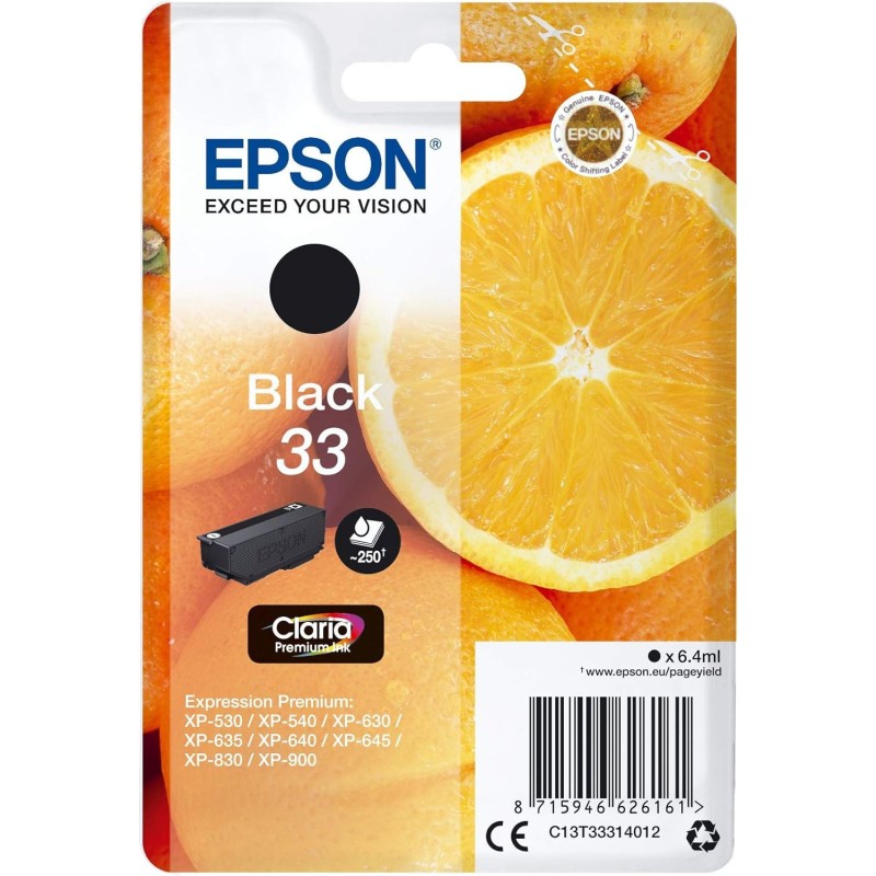 Epson 33 Noir Cartouche authentique au meilleur prix - Livraison offerte