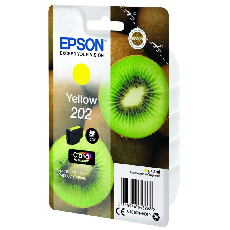 Epson 202 Jaune Kiwi Cartouche authentique au meilleur prix