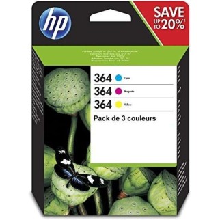 HP 364 Couleur Pack de 3 cartouches authentiques au meilleur prix - Livraison offerte