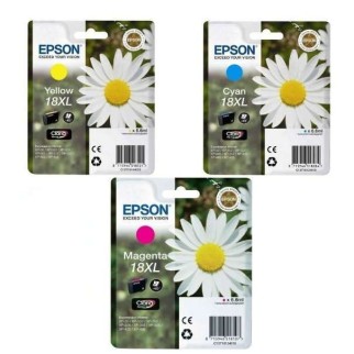 Epson 18XL Couleur Pâquerette Pack de 3 Cartouches authentiques au meilleur prix - Livraison offerte
