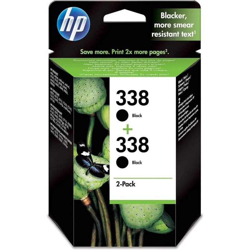 HP 338 Noir Pack de 2 Cartouches authentiques au meilleur prix - Livraison offerte
