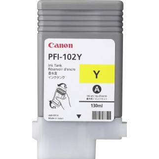 Canon PFI-102Y Jaune d'origine moins chère - Livraison offerte