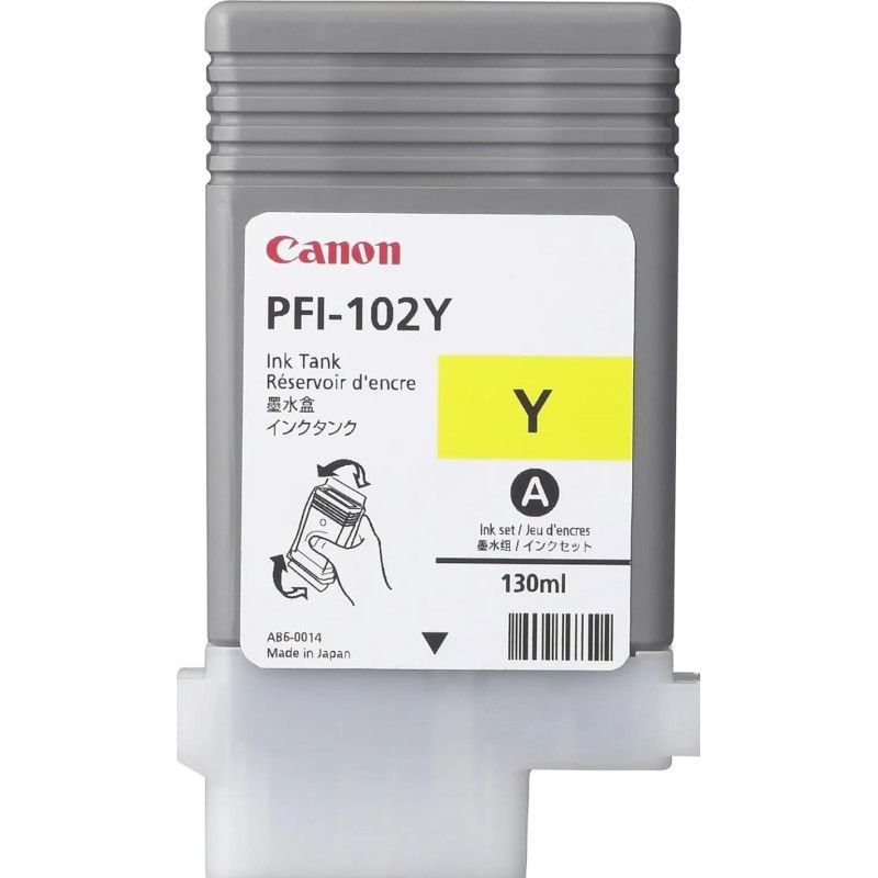 Canon PFI-102Y Jaune d'origine moins chère - Livraison offerte