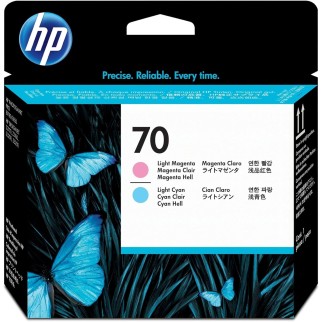 HP 70 Magenta clair cyan clair Tête d'impression d'origine - Livraison offerte