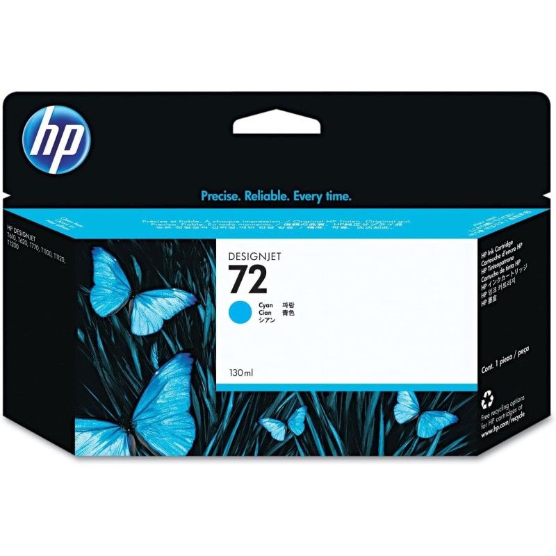 HP 72 Cyan d'origine pas cher - Livraison offerte
