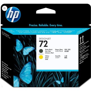 HP 72 Jaune noir mat Tête d'impression d'origine pas cher - Livraison offerte