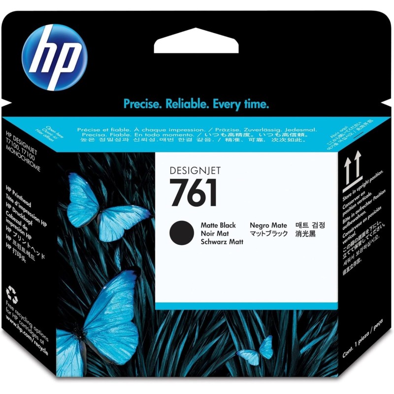HP 761 Noir mat Tête d'impression d'origine CH648A - Livraison offerte