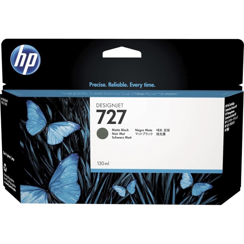 HP 727 Noir mat Cartouche d'origine B3P22A - Livraison offerte