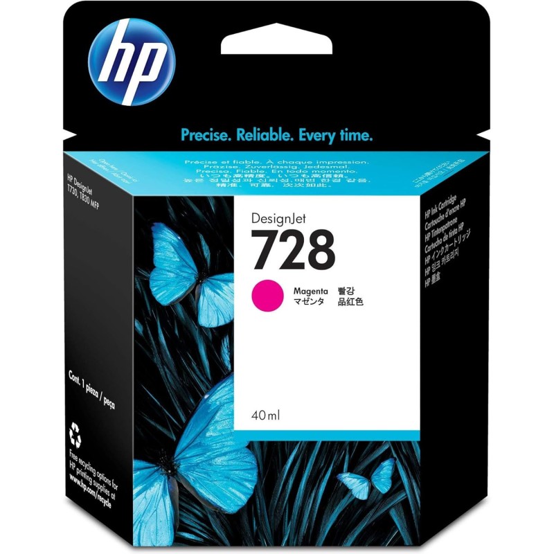 HP 728 Magenta d'origine F9J62A - Livraison offerte