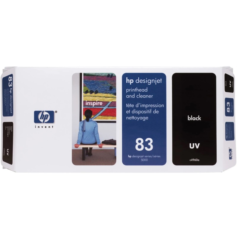 HP 83 Noir Tête d'impression d'origine C4960A - Livraison offerte