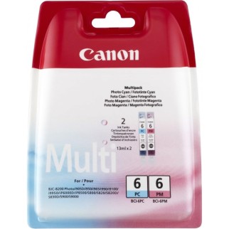 Canon BCI-6 PC/PM Photo Cyan, photo Magenta Pack de cartouches authentiques au meilleur prix - Livraison offe