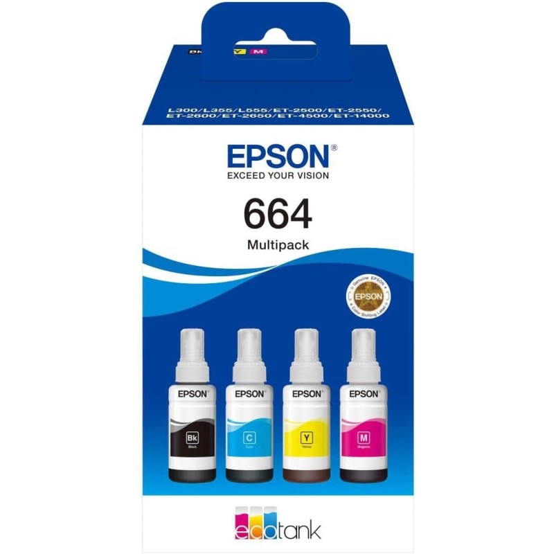 Epson 664 Pack de 4 Cartouches d'encre d'origine - Livraison offerte