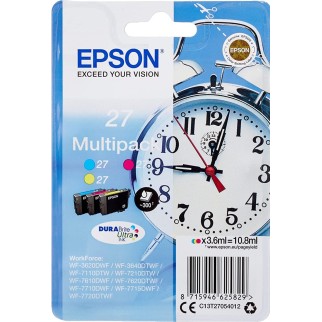 Epson 27 Couleur Réveil Pack de cartouches authentiques au meilleur prix - Livraison offerte