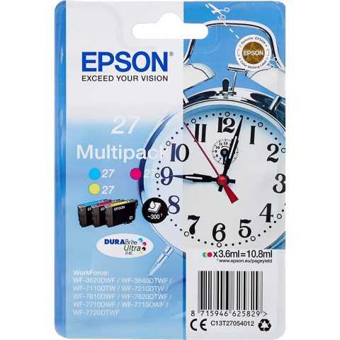 Epson 27 Couleur Réveil Pack de cartouches authentiques au meilleur prix - Livraison offerte