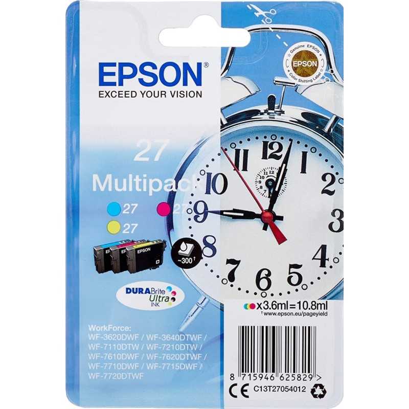 Epson 27 Couleur Réveil Pack de cartouches authentiques au meilleur prix - Livraison offerte