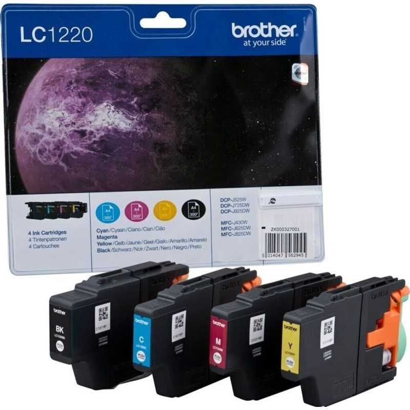 Brother LC1220 Noir couleur Pack de cartouches authentiques moins cher - Livraison offerte