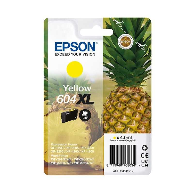 Epson 604XL Jaune Ananas Cartouche authentique au meilleur prix - Livraison offerte