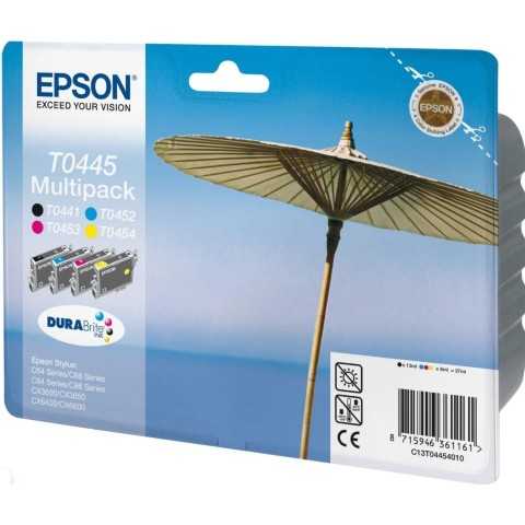 Epson T0445 Noir couleur Parasol Pack de 4 Cartouches d'encre d'origine pas cher - Livraison offerte