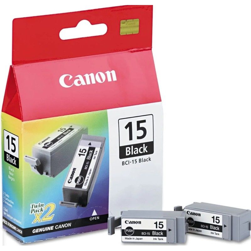 Canon BCI-15 Noir cartouches authentiques pas chères - Livraison offerte