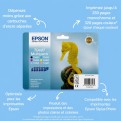 Epson T0487 Noir couleur Hippocampe Pack de 6 Cartouches originales