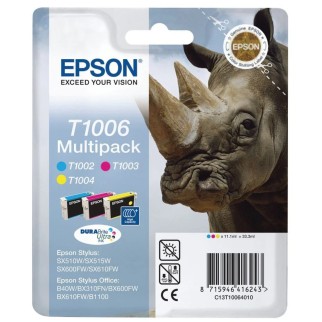 Epson T1006 Couleur Pack de 3 Cartouches d'encre d'origine pas cher - Livraison offerte