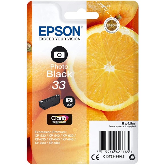 Epson 33 Photo noir Cartouche originale