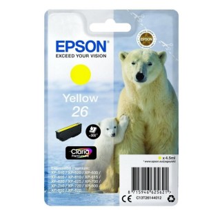Epson 26 Jaune Ours polaire Cartouche authentique au meilleur prix - Livraison offerte