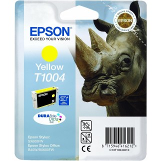 Epson T1004 Jaune Rhinocéros Cartouche authentique pas chère - Livraison offerte
