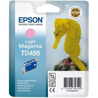 Epson T0486 Magenta clair Hippocampe Cartouche authentique pas chère - Livraison offerte