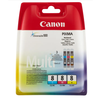 Canon CLI-8 Couleur Pack de cartouches authentiques pas cher - Livraison offerte