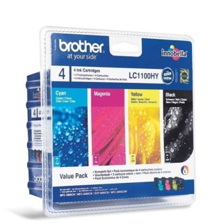 Brother LC1100HY Noir couleur Pack de cartouches authentiques pas cher - Livraison offerte