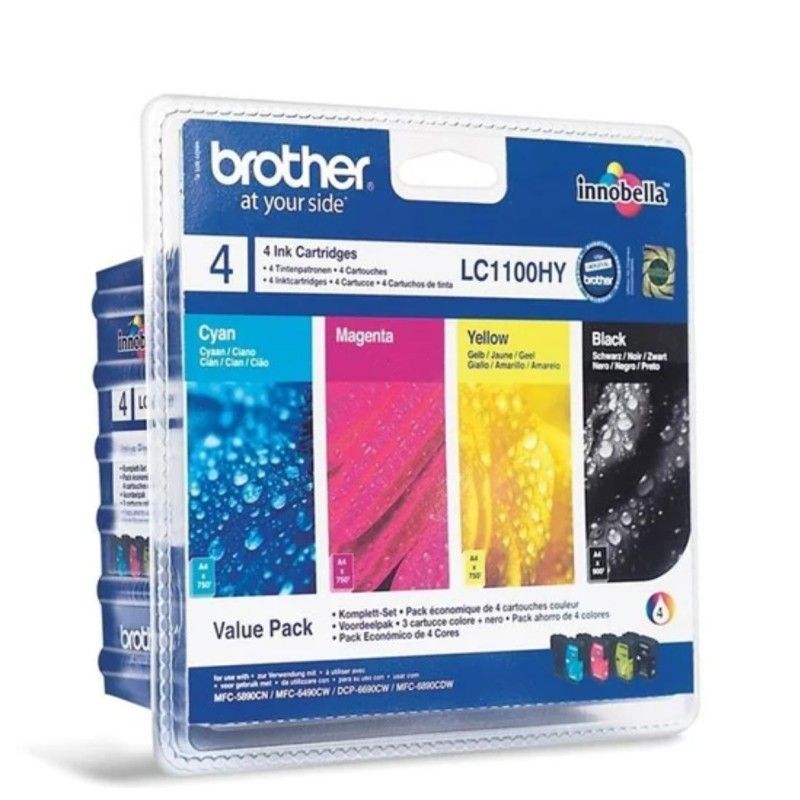 Brother LC1100HY Noir couleur Pack de cartouches authentiques pas cher - Livraison offerte