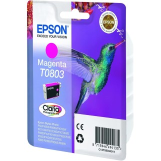 Epson T0803 Magenta Colibri Cartouche authentique au meilleur prix - Livraison offerte