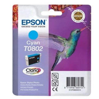 Epson T0802 Cyan Colibri Cartouche authentique au meilleur prix - Livraison offerte