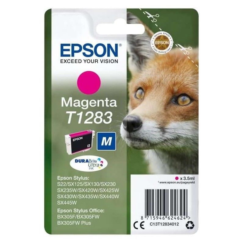 Epson T1283 Magenta Renard Cartouche authentique au meilleur prix - Livraison offerte