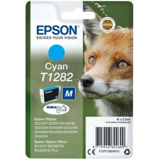 Epson T1282 Cyan Renard authentique au meilleur prix - Livraison offerte