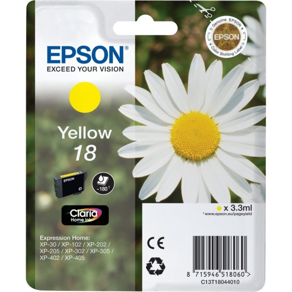 Epson 18 Jaune Pâquerette Cartouche originale