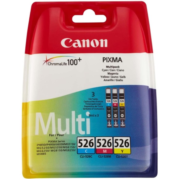 Canon CLI-526 Couleur Pack de Cartouches originales