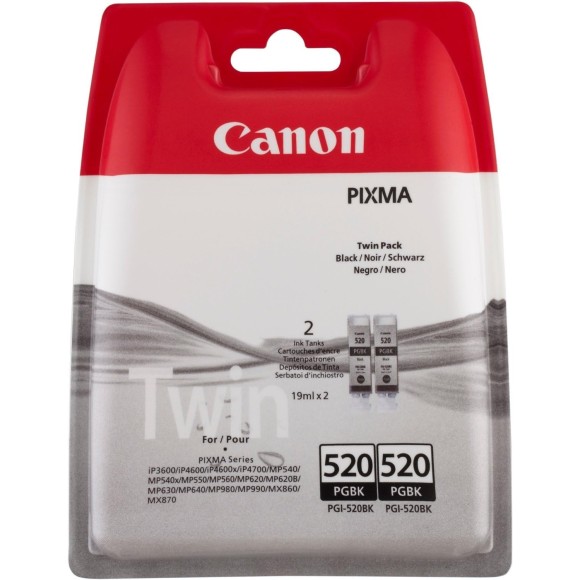 Canon PGI-520BK Noir Pack de Cartouches originales
