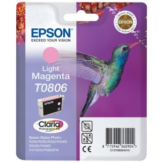 Epson T0806 Magenta clair Colibri Cartouche authentique au meilleur prix - Livraison offerte