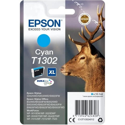 Epson T1302 Cyan Cerf Cartouche authentique au meilleur prix - Livraison offerte